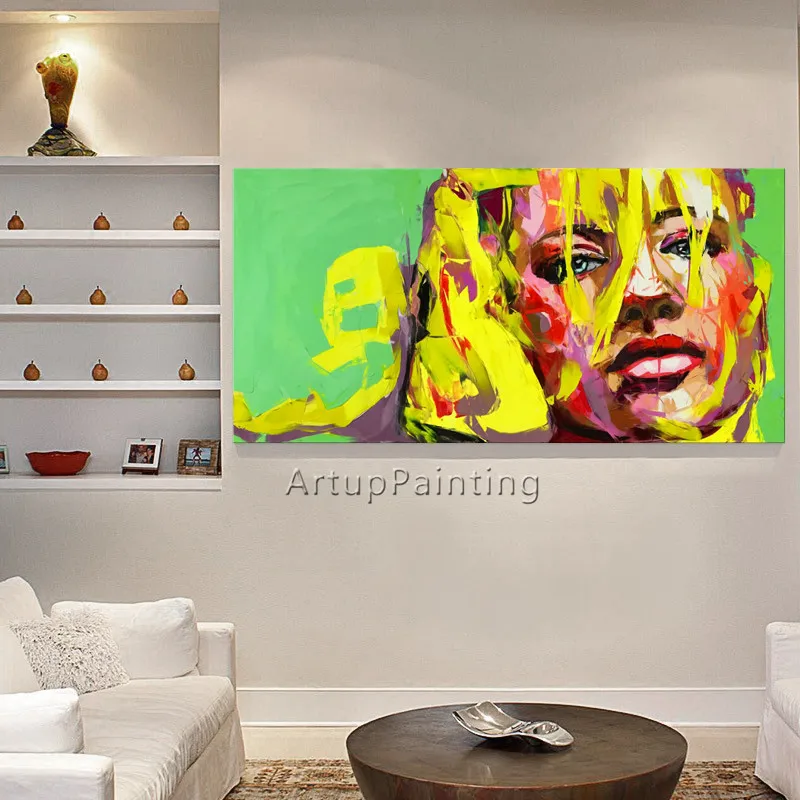 Françoise Nielly plátno Maliarske Palety nôž Tvár olejomaľba wall art obrázky pre obývacia izba domova caudros decoracion