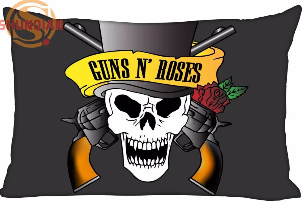 Horúce Pekné Guns n Roses Obdĺžnik obliečka na Vankúš na zips, Svadobné Zvyk Vankúš Pre kancelársky A3.27#81