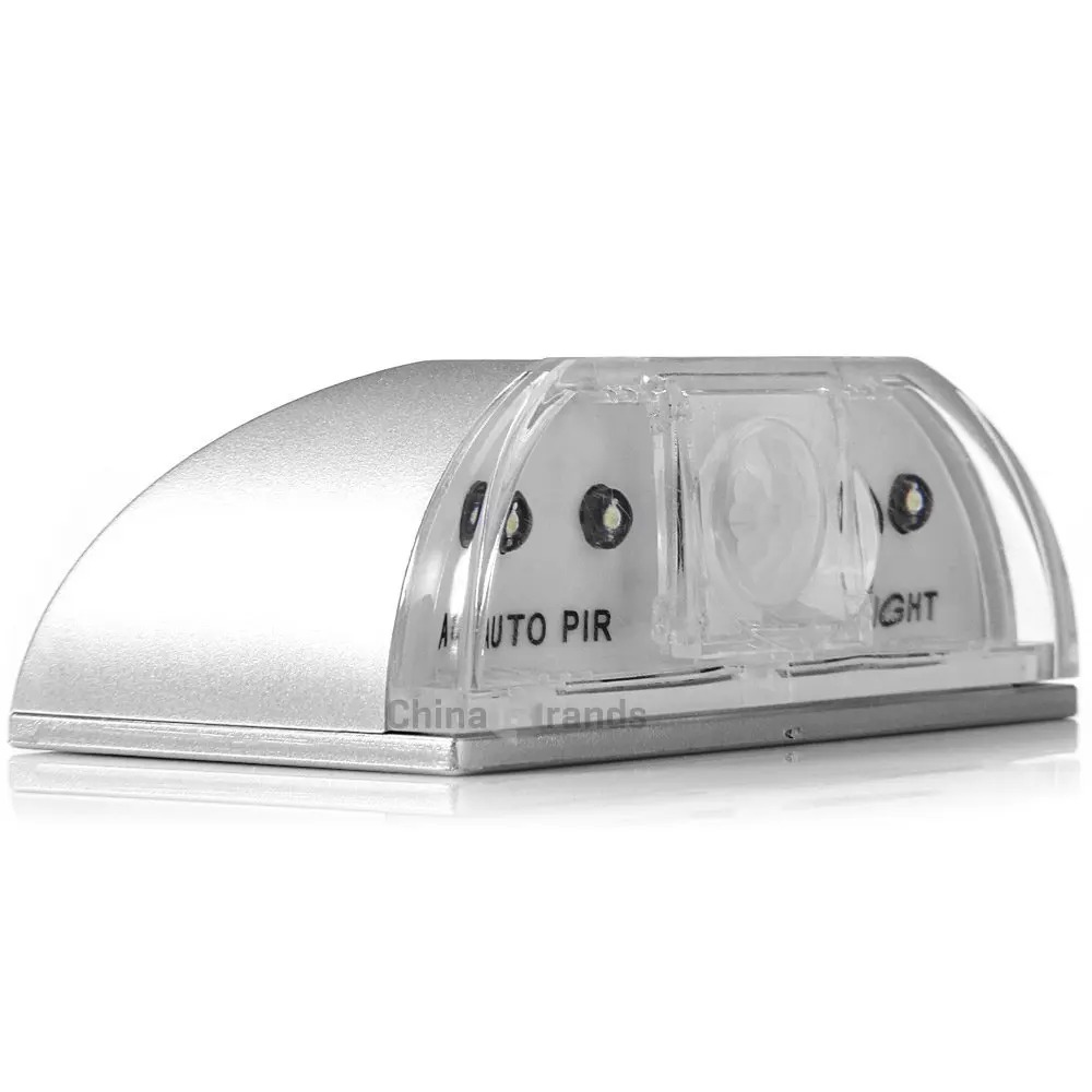 Hot Predaj senzor Pohybu svetelný Super White IR Detektor Auto PIR Lampy, Dvere Otvor Schodište 4 Led