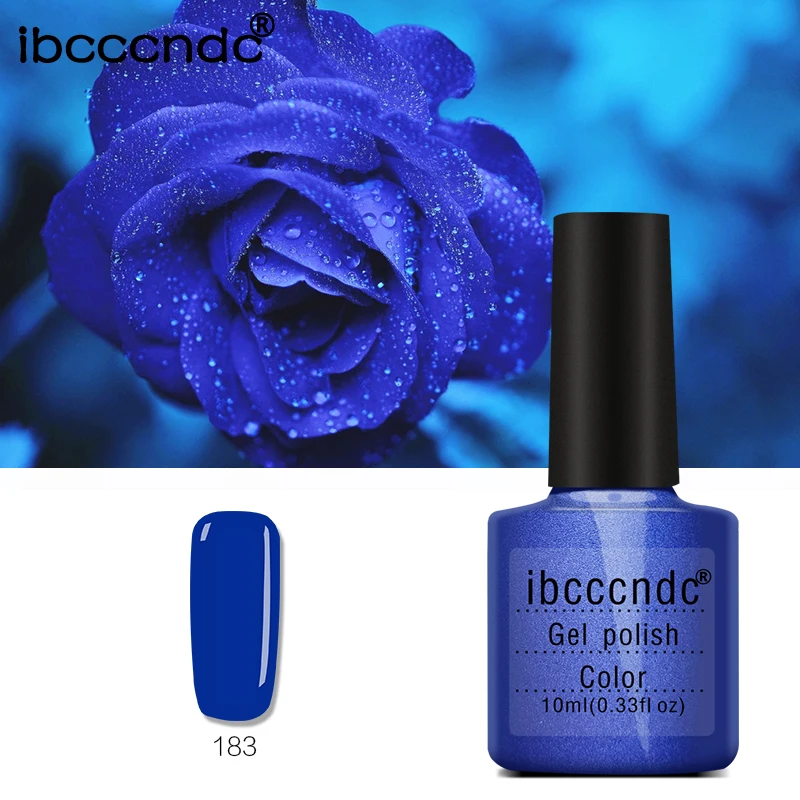 IBCC 10 ml Soak Off UV Gelpolish Vysoko Kvalitné Modrá Serie UV lak na Nechty Nail Art, Manikúra Vyliečený s LED Lampa na Nechty, Lak Gel
