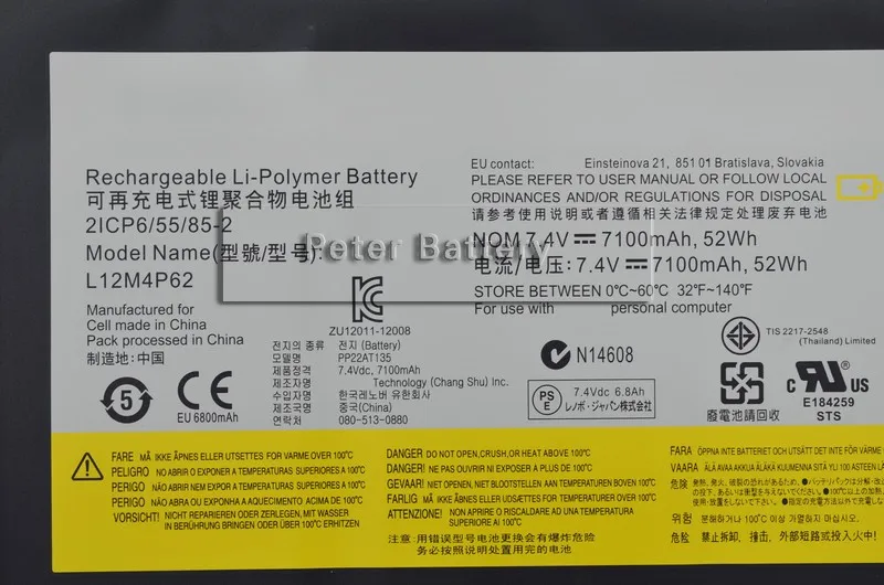 JIGU L12L4P62 L12M4P62 Pôvodné notebook Batérie Pre Lenovo IdeaPad U530 U430 Dotyk U330p