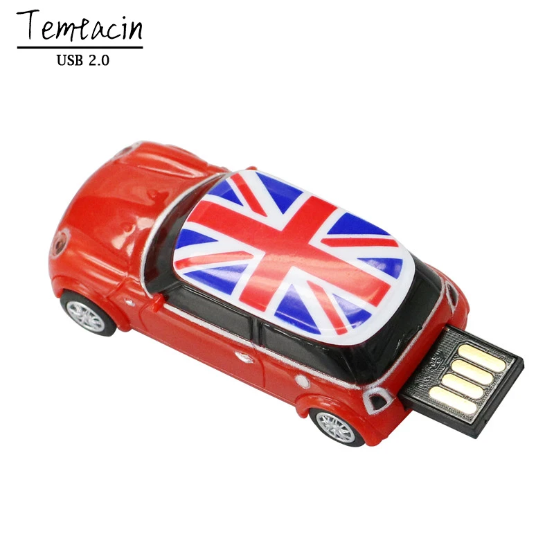 Mini Cooper Pero Jednotka U Disku 4 GB 8 GB 16 GB 32 GB, 64 GB USB Roztomilý Mini Auto USB Flash Disk kl ' úč USB kľúč USB Disk U Diskov
