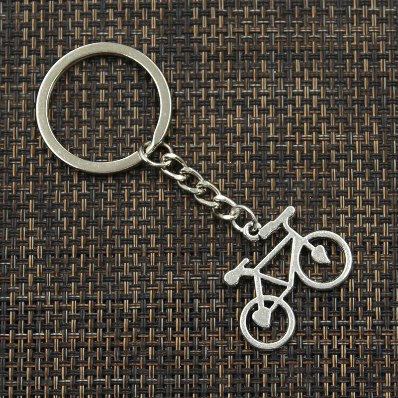 Móda 30 mm Krúžok Kovový prívesok na Keychain Šperky Starožitné Strieborné Pozlátené bicykel bicykel 31*23 mm Prívesok