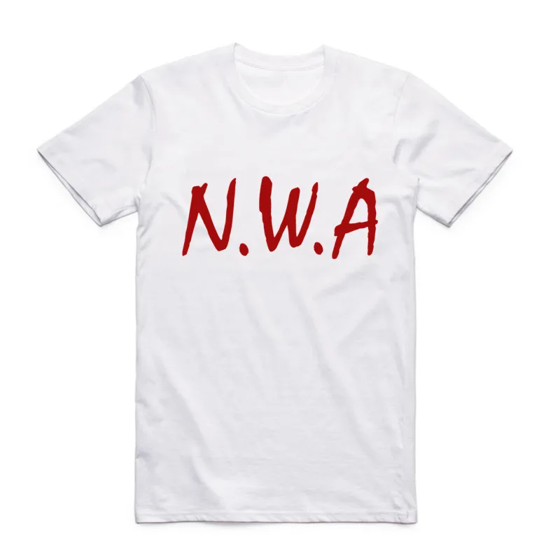Móda Mužov Tlač N. W. Straight Outta Compton T Shirt O-Krku, Krátke Rukávy Lete NWA Hip Hop v Pohode Streetwear Top Tee Swag