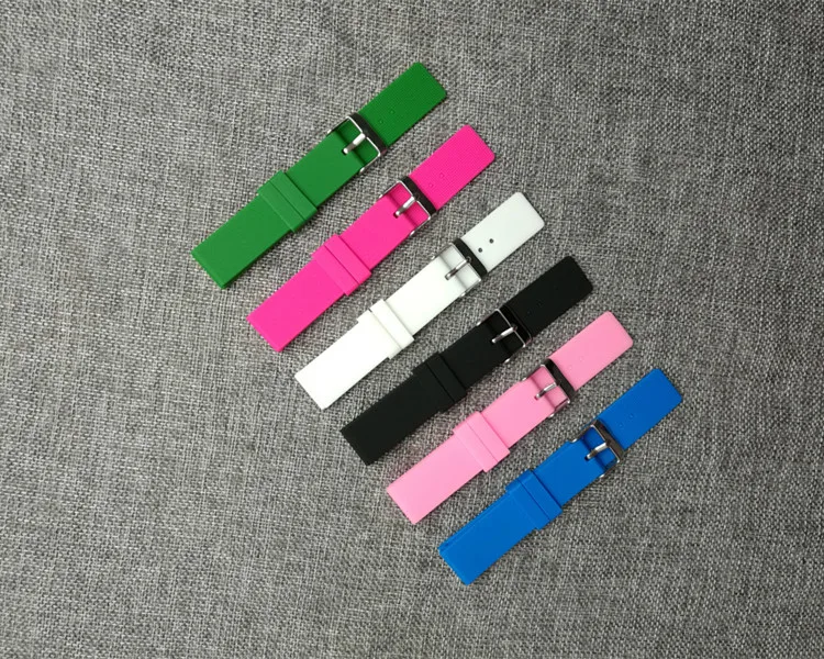 Nové! Candy farby ženy 's silikónové popruh 18 mm pin pracky nepremokavé children' s hodinky pásky hodinky a hodiny príslušenstvo