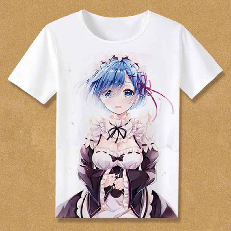 Nové Letné Anime T-shirt Re:Nula kara Hajimeru Isekai Seikatsu T Shirt Muži Ženy Pohodlné, priedušné Topy Tees