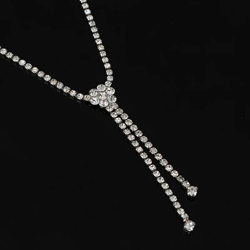Nové Svadobné Šperky Set Rakúskeho Kryštálu Svadobné Šperky Sady Pre Ženy Dlhý Strapec Vyhlásenie Náhrdelník/Náušnice Nastaviť N187