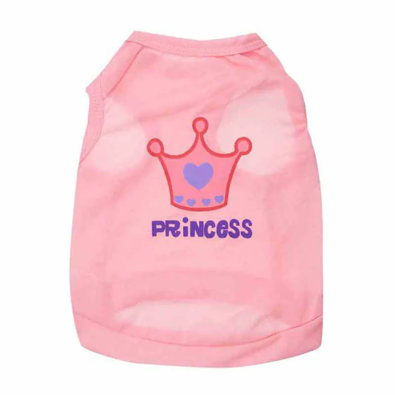 Oblečenie pre psy, Korunný Princ, Princezná Vesta T-Shirt tielko pre Psov, Šteniatka Tenké Chladné Letné Šaty Malých Psov, Oblečenie