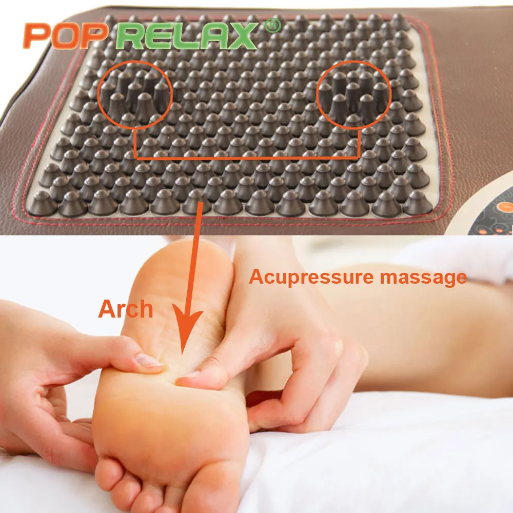 POP RELAX nohy, masáž akupunktúrnych mat druhým srdce ion turmalín germanuim elektrické kúrenie nohy masér masážne podložky mattess
