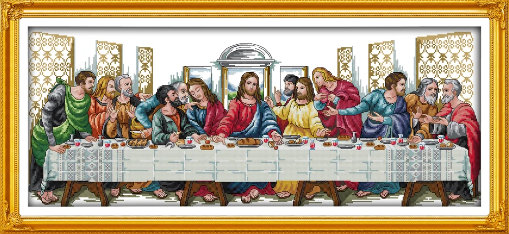 Posledná Večera Ježiša Christian diy maľovanie počíta tlačené na plátno DMC 11CT 14CT Cross Stitch súpravy výšivky, výšivky Nastaviť
