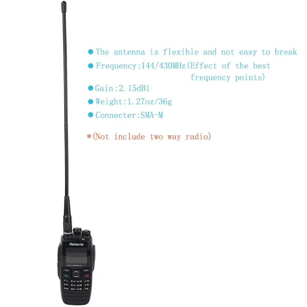 Retevis RHD-771 SMA-M Anténa Duálne Pásmo VHF/UHF Pre Retevis RT3 RT1 TYT MD-380 Ham Rádio Walkie Talkie C9030M