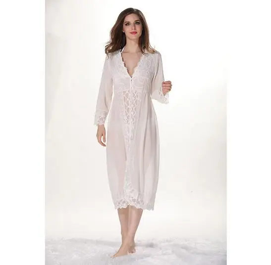 Sexy Letné tvaru Vaňa župan Nightgown Sleepwear Šaty Nočná Košeľa Nightdress Noc Nosiť Ženy Biele Čipky Nightgowns Ženy Q6