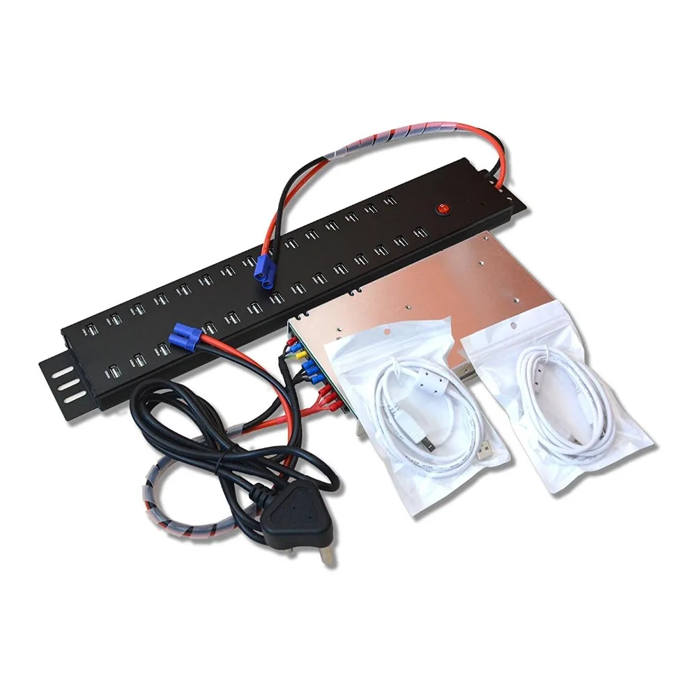 Sipolar A-812 30 port USB 2.0 hub s napájacím adaptérom pre tablety a mobilné telefóny