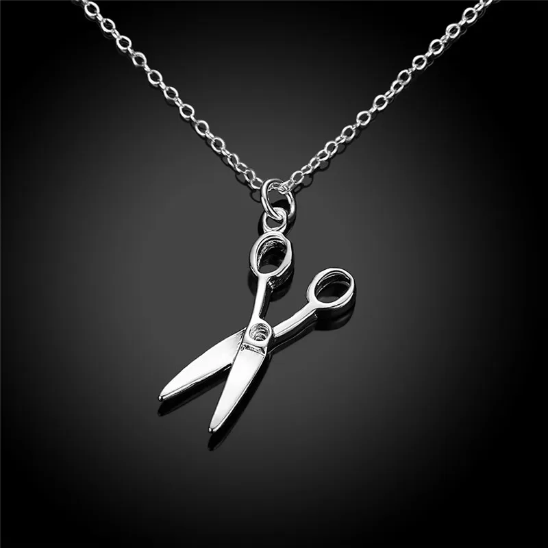Striebro nožnice prívesok náhrdelník osobné módy v pohode šperky, lacné, veľkoobchod vysokej kvality
