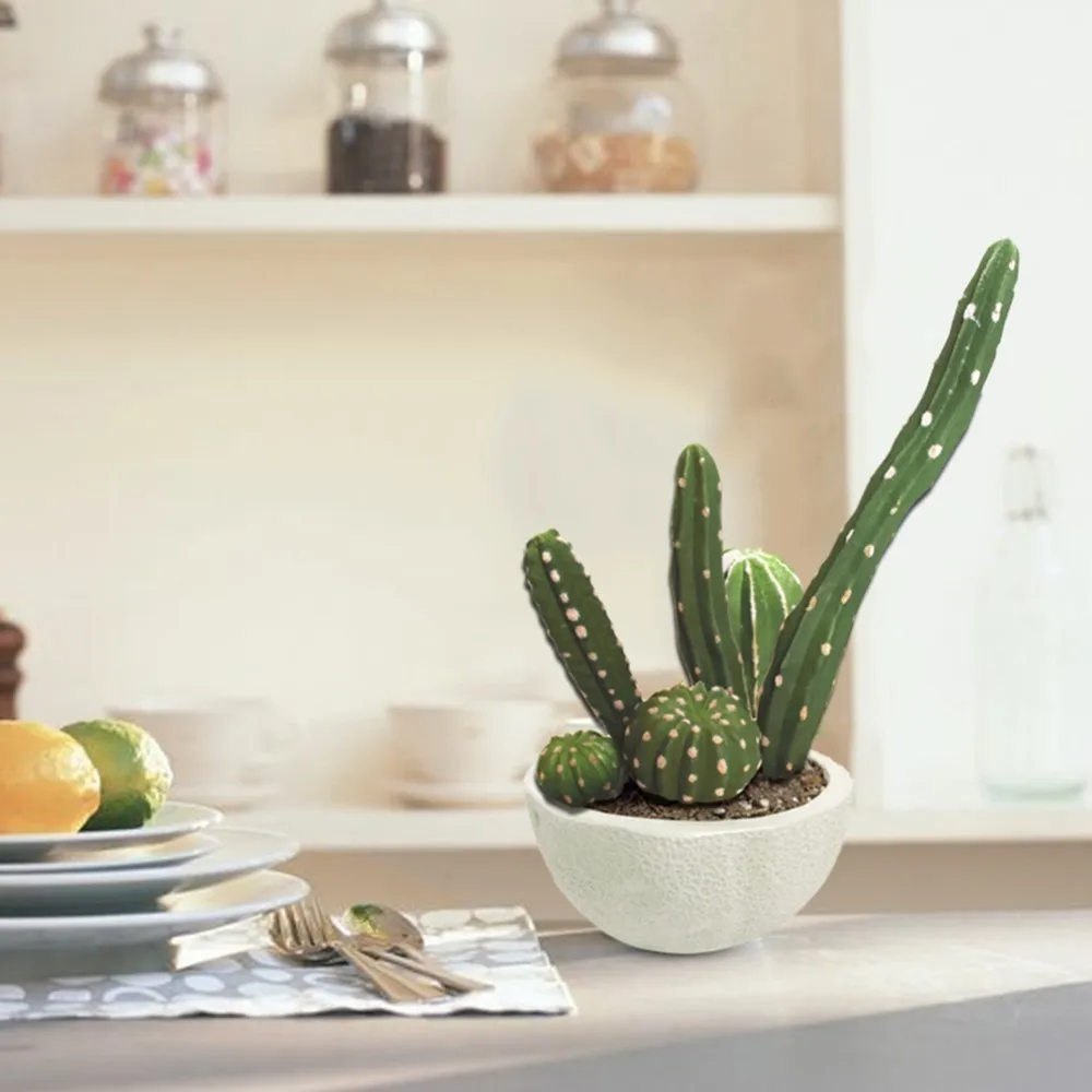 Umelé Succulents Loptu Kaktus Kaktusová Hrušky Umelé Rastliny Plastové Plavidlá Floristry na Ozdobu