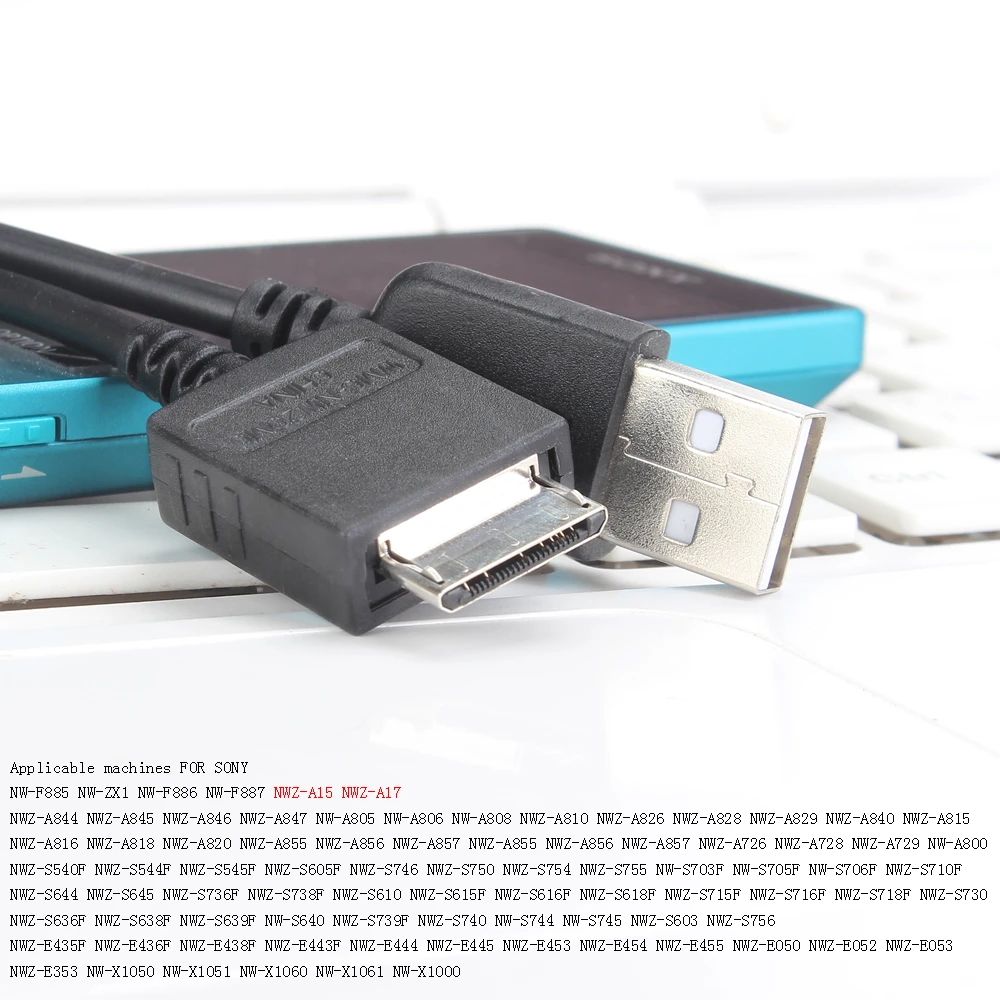 USB Sync Prenos Poplatok Dátový Kábel pre SONY Walkman, MP3, MP4 Prehrávač, NW-A800 NW-A805 NW-A806 NWZ-A726 NW-S755 NWZ-S754 Drôt, Kábel