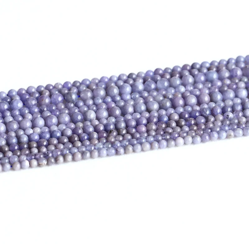 Veľkoobchod Prírodné Originálne Modrá Tanzanite Kolo Voľné Korálky 4-6 mm DIY Šperky, Náhrdelníky alebo Náramky 15
