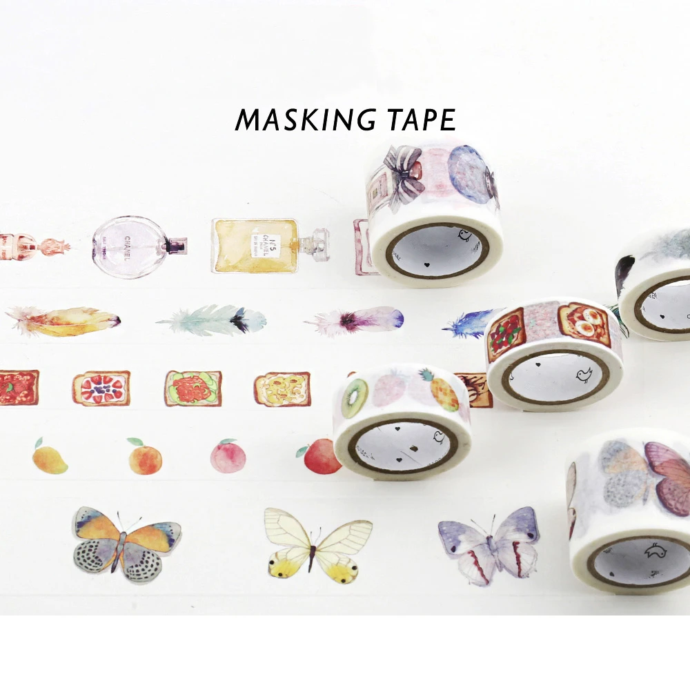 Vzor Série Japenese Washi Papier Maskovacie Pásky Dekoratívne Samolepiace Washi Pásky Osobného Denníka Obrázok Albumu DIY Nástroj Dary