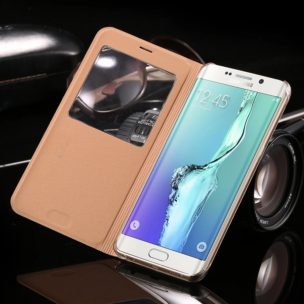 YKSPACE vysoko kvalitné Kožené puzdro Pre Samsung Galaxy S6 Okraji Plus G9280 G928F Mobilný Telefón kryt Windows