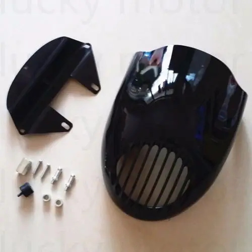 Čierny Gril Svetlometu Kapotáže Masku, Predné Mount Pre Harley Dyna Iron 883 Nízke Glide Sportster 1200 Custom Motocyklov