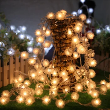 1,5 M-6M Dovolenku svetlá 48-158led Vlasy loptu opony svetlá Led Svetlo string EÚ Plug Vianočné Girlandy vianočné rozprávky Svadobné dekor DA