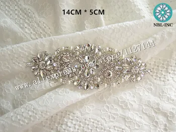 (1 KUS) Ručné korálkové šitie silver rose gold nastavenie jasné, crystal drahokamu nášivka na šaty DIY žehlička na WDD0230