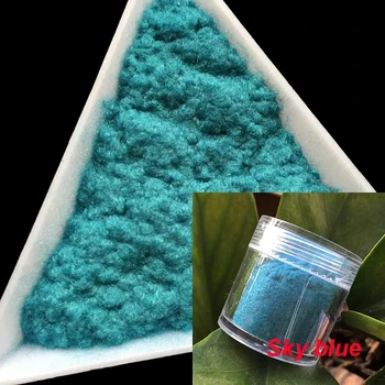 10g/fľaša 3D Candy Manikúra Velvet Prášok Sky blue na Nechty, Dekorácia, Fuzzy Hrnú Nylon Prášok Na Nechty, Glitter Umenie Tipy 2409