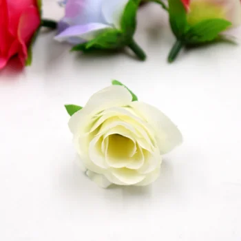 10pcs mini hodváb ruže kvet hlavu umelý kvet svadobné domáce dekorácie DIY veniec Scrapbooking Plavidlá falošné kvety dekorácie