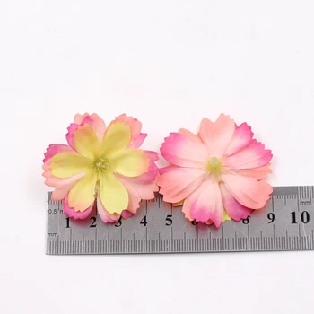 10pcs mini hodváb slivka kvet umelý kvet svadobné dekorácie DIY veniec klip klip príslušenstvo ručné remeselné kvet hlava
