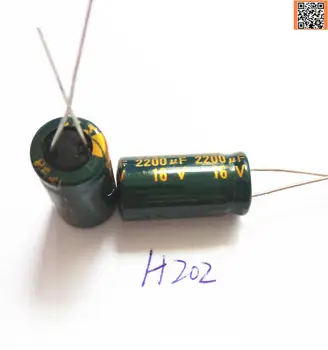 10pcs/veľa H202 2200uf16V Low ESR/Impedancia vysoká frekvencia hliníkové elektrolytický kondenzátor veľkosť 10*20 16V 2200uf