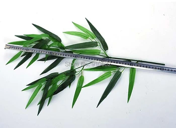 12pcs 60 cm Dĺžka Zelenej Bambusových Listov Listy Umelého Hodvábu Pre Svadobné Home Office Dekorácie