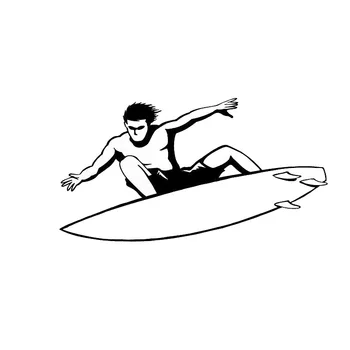 16.2*8.7 CM Záľuby Surfovanie Extrémne Športové Auto Samolepky Reflexné Vinyl Motocykel Obtlačky Čierna/Strieborná C7-0594