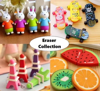 1pack/veľa krásne Ceruzka Guma gumy módna Kolekcia dar, deti Puzzle Hračka Vzdelávania Študentov Office kancelárske potreby