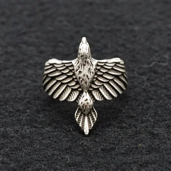 1pcs Krásne Viking Raven Krúžky Talizman Orol Vták Krúžok Pre Ženy, Mužov Vysokej Kvality Viking Šperky Kvapka Loď RG150