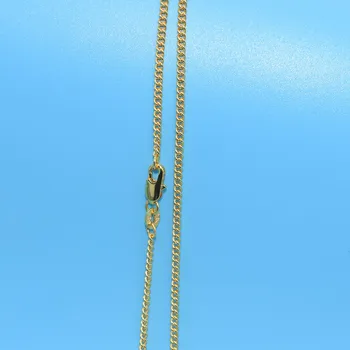 1pcs Veľkoobchod Zlata Plné Náhrdelník Módne Šperky Plochý Rez Reťaze 2 mm Náhrdelník s dĺžkou 16 až 30 Cm Prívesok Reťazca