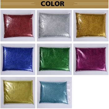 1x TAŠKA 500g UPRETTEGO Bling Lesk jemný Prach Nail Art Sequin 3D Rainbow Jasné Hexagon Plátok DIY Kúzlo Nail Art Decor JCF