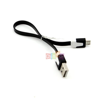 2 ks Pre Veľkoobchodné krátky kábel, nabíjací kábel malé rezance krátke V8, Čierna Farba, Línia Univerzálny pre Huawei