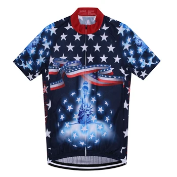 2017 USA Štýl Cyklistika Dres Ropa Ciclismo Breathble Krátke Cyklistické Oblečenie Rýchle Suché Náprsníkové Nohavice Gél Čalúnená