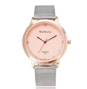 2018 Nové ružové zlato Relojes Oka Ocele, Quartz WoMaGe Ženy Hodinky Top Značky Womage Luxusné dámske mužov unisex náramkové hodinky hombre