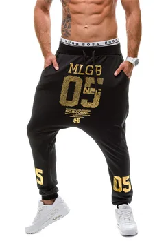 2018 Trend pánske oblečenie samoopaľovacie tlač hip-hop hip-hop low-rise nohavice zdravotné bežné nohavice dlhé nohavice M-XXL