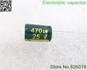 25V 470UF 8*12 vysoká frekvencia nízka impedancia hliníkové elektrolytický kondenzátor 470uf 25v