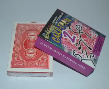 2ks Karty-Toon #2 Karty, Magické Triky, Animácie CardToon Palube Magie zblízka Ilúzie Trik Rekvizity elementary meditation Komédia