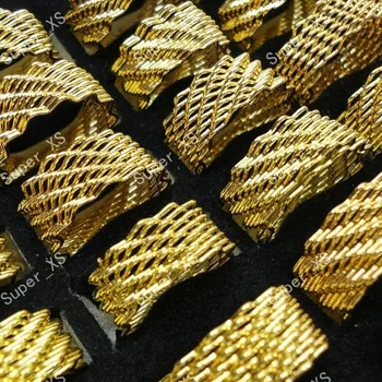 300pcs veľkoobchod veľa šperky krúžok módny pekná zlatá farba železa jar Krúžky doprava Zadarmo BL191