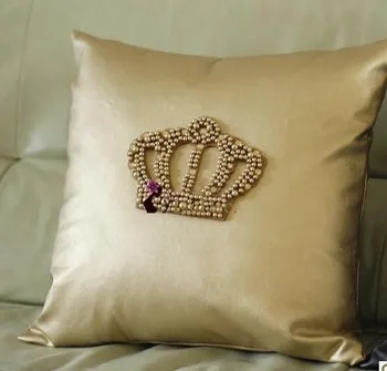 327 # Tvorivé PU ručné šitie cisárskej koruny perličiek luxusný vankúš bez náplne rozkladacia pohovka domov izba Dec veľkoobchod
