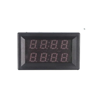 4 Bitový Digitálny Voltmeter Ammeter 200V DC 10A Červená Modrá LED Duálne Zobrazovanie Napätie Amp Panel Meter 12v 24v Auto Aktuálny Monitor Tester