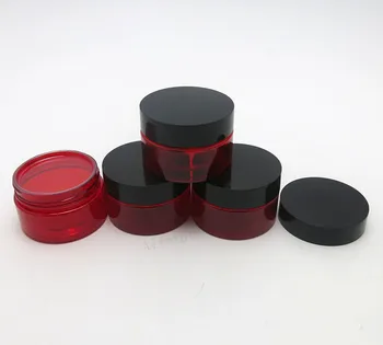 50 x 30 g Prázdne Červená Pet Starostlivosti o Pleť Krém Jar S Plastovými Viečkami s vložkou 1oz Kozmetické Kontajner