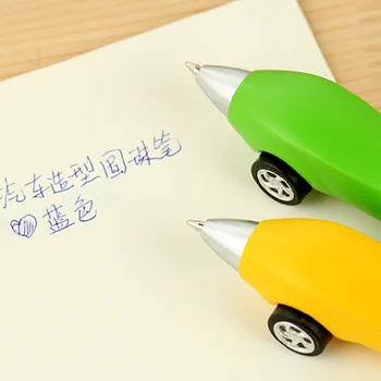 6 ks/veľa Roztomilý Kawaii Cartoon Plastové Auto Guľôčkové Pero Novinka guličkové Pero, Kreatívne Položky kórejský Školy Grafické efekty Dodávky