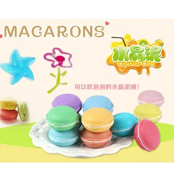 6PCS/Set Roztomilé Mini Macaron Crystal Blato Kreatívne Modelovanie Deti Inteligentné Magic Candy Farby Lizun Sliz Deti Darček Hračky