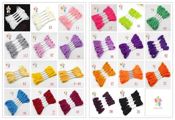 7m Multi farieb možnosť kotvy cross stitch výšivky bavlna vyšívacie nite 6pcs/veľa 20050028(D6)