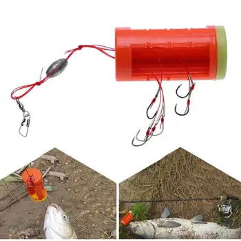 ABS Živice Fishhooks Cluster Bomb Dôkaz Visí Výbuchu Háčiky Plastové Návnadu Držiak na Rybárske Háku pesca Rybárske príslušenstvo Orange